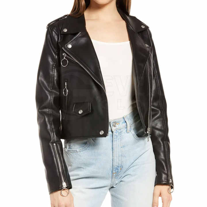 Design Your Own Leather Fashion Jackets High Quality women Leather 