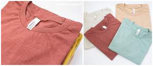 Bella Canvas 3413C Unisex Adulto Tri-Blend Camiseta de manga corta 3,8 oz Fine Jersey Peach Solid Pattern 3413C Tri-Blend Camiseta - Product Image 4