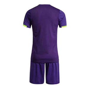Men's Purple Soccer Jersey Set Short Sleeve Crew Neck Sublimated Moisture Wicking Breathable Quick Dry <b>Athletic</b> Fit - Product Image 3