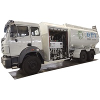 Nuevo 340HP Mercedes BEIBEN camión cisterna automático 6X4 rueda motriz motor diésel para helicóptero avión repostaje aceite almacenamiento de combustible