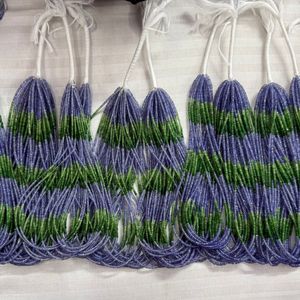 Mezcla de Tanzanita y Tsavorita de la Mejor Calidad, Cuentas Redondas Facetadas de 2 mm a 3,5 mm con Más de 50 Años de Experiencia en la Fabricación de Joyas - Product Image 4