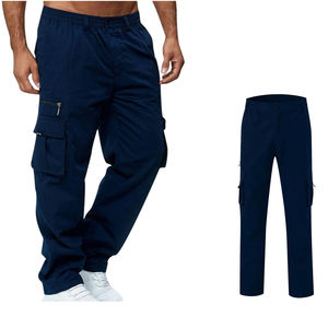 Purple Men's Polyester <b>Cargo</b> <b>Work</b> <b>Pants</b> CE Certified Breathable Holster Pockets Drawstring Waist Cuffed Ankles Needle Detection - Product Image 6