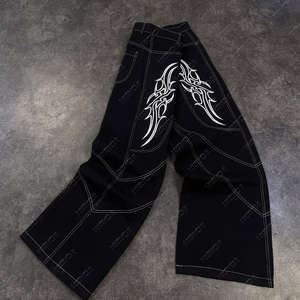 Pantalon baggy de haute qualité pour hommes mode pantalon ample à jambe large avec taille élastique Style Streetwear - Product Image 5