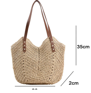 Bolso de Paja Moderno y Elegante, Bolsos de Paja Personalizados, Bolsos de Mano de Paja para Mujer, Productos al por Mayor - Product Image 3