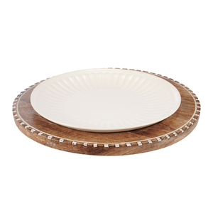 Wholesale Price Charger Plates for Christmas Dinner Wooden Charger Plates for Thanksgiving Rustic Charger Plates for <b>Parties</b> - Product Image 3