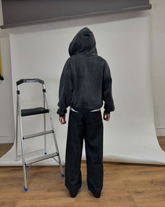 Respirant haute qualité hommes confortable pull à capuche grande taille réversible utiliser motif solide respirant vêtements d'hiver adultes - Product Image 3