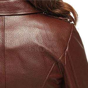 Veste en cuir de vache véritable noir de haute qualité pour femmes, respirante et écologique, 2026 pour l'hiver - Product Image 6