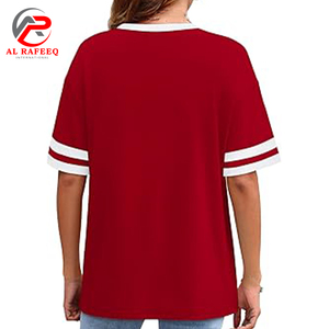 <b>Womens</b> <b>Loose</b> Fit Casual Summer <b>Tops</b> Crew Neck Short Sleeve Knitted <b>Top</b> Color Block Digitally Plain Dyed Breathable <b>Top</b> - Product Image 2