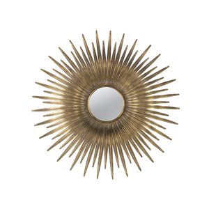 Miroir Martelé Vintage Design Fleur Miroir Mural Miroir Mural Cercle Miroir Mural Salon avec Cadre pour Décoration Murale. - Product Image 4