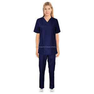 Uniformes de médecin Offre Spéciale gommages d'infirmières médicales uniformes ensembles de gommage de clinique hauts à manches courtes pantalons uniforme infirmière - Product Image 1