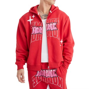 ผู้ผลิตชุดวอร์มกางเกงขาบานแบบสั่งทำพิเศษ สไตล์วินเทจ ล้างสีแบบแอซิด ซีดจางด้วยแสงแดด ผลิตจากผ้าฝ้าย 100% สำหรับผู้ชาย สตรีทแวร์ ผ้าฟลีซแบบกลับด้านได้ - Product Image 5