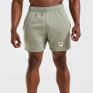 Shorts de jogging personnalisés pour hommes en molleton 100 % coton, coupe oversize, unis, pour fitness et entraînement, avec cordon de serrage, imprimés et brodés, idéaux pour l'été. - Product Image 4