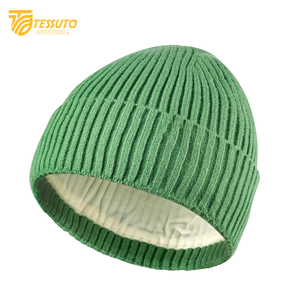 Unisex Thick Knitted Winter Beanie Jacquard Fabric Skull <b>Cap</b> for <b>Men</b> and Women Cuffed Beanies - Product Image 1