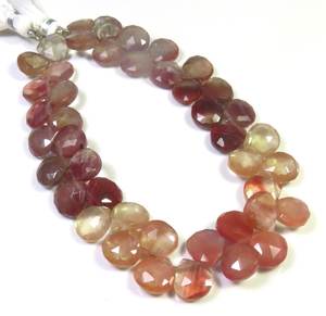 Andesine Labradorita Corte facetado 9-9,5mm Natural Red Heart Gems Beads 8 \ "Strand Piedras preciosas sueltas Andesine Piedras preciosas sueltas - Product Image 1