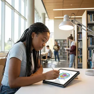 Tablet Android 15 da 10.1 Pollici, 12GB RAM, 256GB, Octa Core, 4G 5G LTE, Dual SIM, WiFi, Bundle <span class=keywords><strong>con</strong></span> Tastiera, Custodia, Mouse e Stilo per lo Studio - Product Image 3