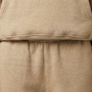 Ensemble de survêtement décontracté pour femme en deux pièces avec logo personnalisé, de haute qualité, uni, sweat-shirt et pantalon de jogging, 100% coton molletonné, tenue de sport - Product Image 5