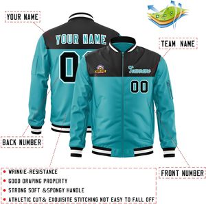 Chaqueta universitaria personalizada con cremallera frontal Proveedor OEM para hombres, mujeres y jóvenes en pedidos a granel - Product Image 3