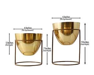 Fabricant fiable vendant le meilleur ensemble de planteurs de fleurs de qualité de 2 pour des centres commerciaux et des hôtels de maison avec la couleur et les tailles adaptées aux besoins du client - Product Image 2