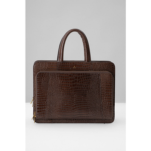 Sac pour ordinateur portable en cuir véritable sophistiqué, fabriqué à partir de cuir 100% pur, avec des compartiments spacieux et une finition haut de gamme - Product Image 6