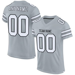 Ropa de equipo, camiseta de fútbol de manga corta para hombre, camiseta de malla de fútbol de media manga de Color gris, camiseta de fútbol de entrenamiento deportivo - Product Image 4