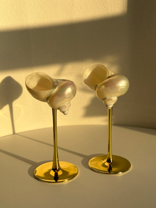 Ensemble de 2 verres à martini élégants en forme de coquillage, gobelets en coquillage organique pour les fêtes estivales à la plage - Macy - Product Image 3