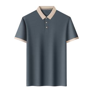 OEM custom logo embroidery printed design men's summer casual breathable short sleeve thin business lapel solid <b>Polo</b> <b>shirt</b> - Product Image 1