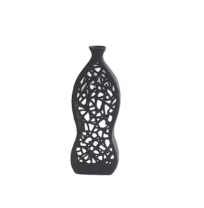 Vente en gros de vases à fleurs modernes et luxueux de haute qualité dessus de table décoration de la maison salon vases décoratifs style côtier métal arts - Product Image 3