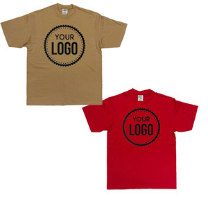 Camiseta de manga corta Pro Club Camiseta de cuello redondo de algodón pesado/poliéster con opción de marca personalizada Camiseta de peso pesado - Product Image 6