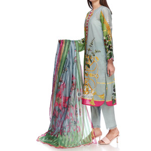 Shalwar kameez-vestido de 3 piezas bordado, prenda informal paquistaní para mujer, 2023 - Product Image 3