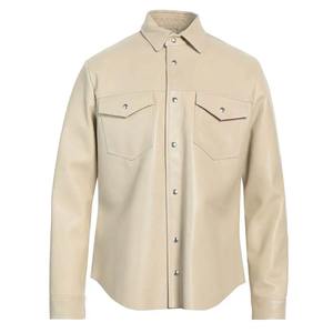 Alta calidad mejor precio al por mayor hombres cuero diseño personalizado manga completa Pu cuero camisa para hombres - Product Image 1