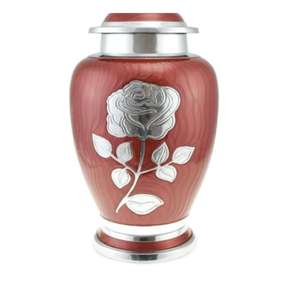 Urne funéraire en métal de style floral pour adultes, urne funéraire pour cendres de proches, urne commémorative pour homme et femme, centre de table - Product Image 6