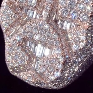 Original 925 Sterling Silver Dog Face <b>Finger</b> <b>Ring</b> 14K Rose Gold Custom VVS Moissanite Hip Hop Fine Jewelry for Men's Party Gift - Product Image 3