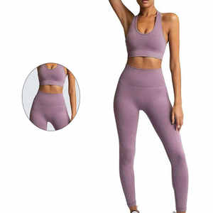 Logo personnalisé vêtements de fitness femme 2025 soutien-gorge de sport Yoga Gym ensemble de vêtements de sport 4 pièces leggings Gym Fitness ensembles pour femmes - Product Image 4
