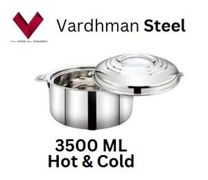 Casserole en acier inoxydable Fusion 3,5 L à prix avantageux, grande casserole chauffante pour aliments avec couvercle, utilisable pour les soupes et les ragoûts - Product Image 5