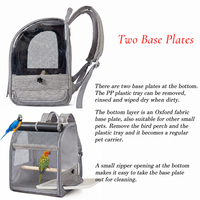 Sac à dos respirant et élégant en polyester avec fermeture éclair pour transport d'oiseaux, cage de voyage portable pour petits animaux