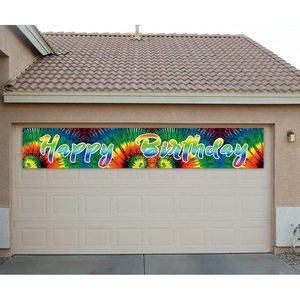 Bannière d'anniversaire pour enfant d'un an, décoration de cour, toile de fond pour enfants, drapeau suspendu, fournitures de fête - Product Image 4