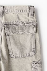 Shorts gris en denim 100% coton de haute qualité pour hommes coupe ample décontractée longueur au genou 6 poches Cargo décontracté prix d'usine en gros - Product Image 4