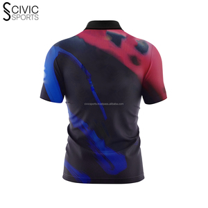 Jersey de bolos con cremallera de cuarto personalizado Camiseta de bolos transpirable con sublimación de logotipo impreso de poliéster con cremallera 1/4 - Product Image 6