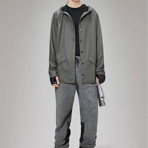 Nouveau style de veste imperméable respirante de haute qualité pour hommes veste de pluie extérieure en tissu de polyester recyclé - Product Image 4