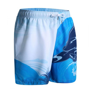 Shorts de Baño para Hombre, Diseño Personalizado, Estilo Urbano, Verano, Patrón Liso, Shorts de Playa, Teñido Liso, Servicio OEM, Transpirable, Secado Rápido - Product Image 3