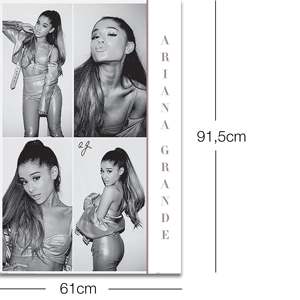 Póster en blanco y negro de Ariana Grande para decoración de pared - Product Image 3
