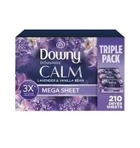 Downy Infusions Calm Mega <b>Sheet</b> Eco-Friendly Liquid Fabric Softener Unscented 80 Count - Product Image 1