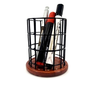 Hexagonal Shape Wooden Pen Pencil Holder With Natural Finishing Customized Size Wooden Pen Pencil Holder - Product Image 5