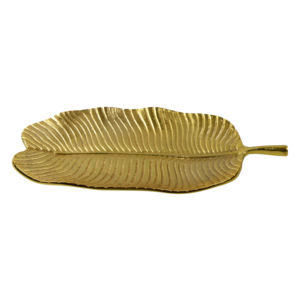 Bandeja de servicio de diseño metálico en forma de hoja, lo mejor para el hogar, Hotel y restaurante, vajilla, bandeja de diseño decorativo - Product Image 4