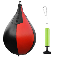 Balle de frappe en cuir PU de qualité, sac de boxe poire, balles de vitesse réflexes, entraînement physique, double avec impression de logo personnalisée