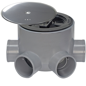 Sifone in PVC T 85 A 110 50-40 Altezza 85 mm. Con Coperchio Ariaio - Product Image 1