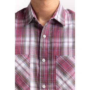 Chemises décontractées pour hommes 100% coton flanelle à rayures coupe classique Fourniture ODM MN-CS-SS24-112 Chemises habillées - Product Image 5