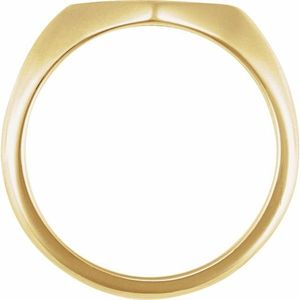 Stuller 14KY Geometric Signet <b>Ring</b> Fashionable Gold & Rose Gold Plated Inlay Trendy Number Shape Gift - Product Image 2