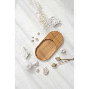 ถาดเสิร์ฟไม้สำหรับตกแต่งสำนักงานและบ้านถาดไม้ไผ่ดีไซน์อเนกประสงค์หรูหราพร้อมโลโก้ตามสั่ง - Product Image 4