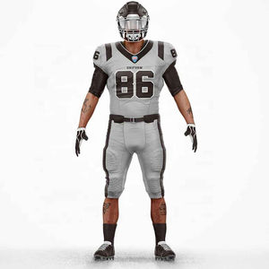 Uniforme de fútbol americano profesional hecho a medida con Conjunto de jersey y pantalones con poliéster de alto rendimiento - Product Image 1